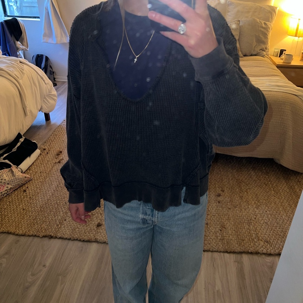 Black Ribbed Sweater
